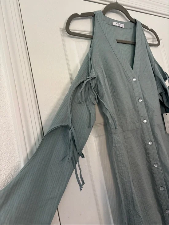 MARYSIA Resort NWT Rooster Midi Dress in Bay Dusty Blue Size Medium - Picture 6 of 8